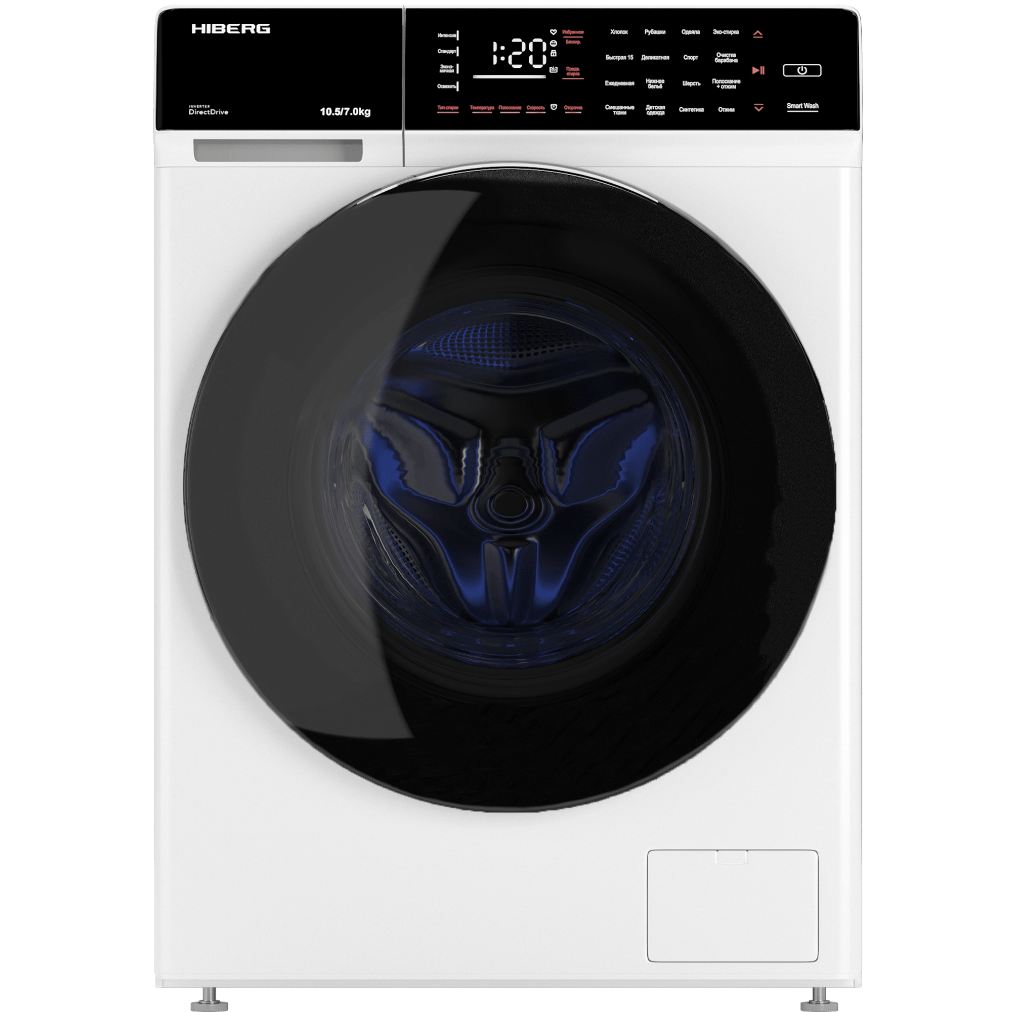 Стиральная машина с сушкой hiberg I-DDQ10 - 10714 W RU