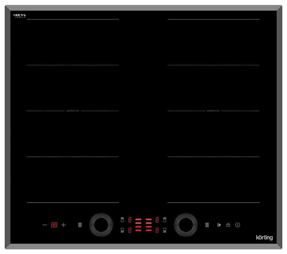 Индукционная варочная панель Korting HIB 68700 B Quadro RU, черная
